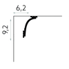 Listwa karniszowa Mardom Decor MD111 biała wym. 200 x 6.2 x 9.2 cm, z PolyForce
