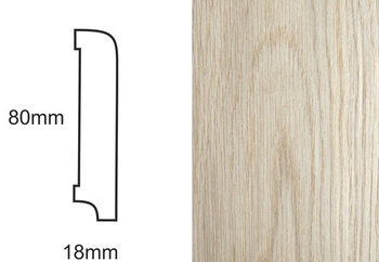 Listwa przypodłogowa fornirowana nielakierowana CP80 R10 (220 cm x 8 cm x 1,8 cm) dąb