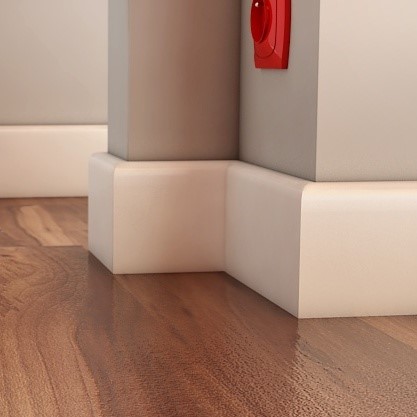 Listwa przypodłogowa MDF PLUS biała R10 (262 cm x 10 cm x 1,8 cm) wilgocioodporna