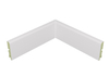 Narożnik wewnętrzny do listwy przypodłogowej lakierowany biały, wilgocioodporny FOGE - LB1 8cm