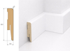 PRÓBKA 20 CM - Listwa przypodłogowa MDF TRIO R5, Biała Premium, 8cm