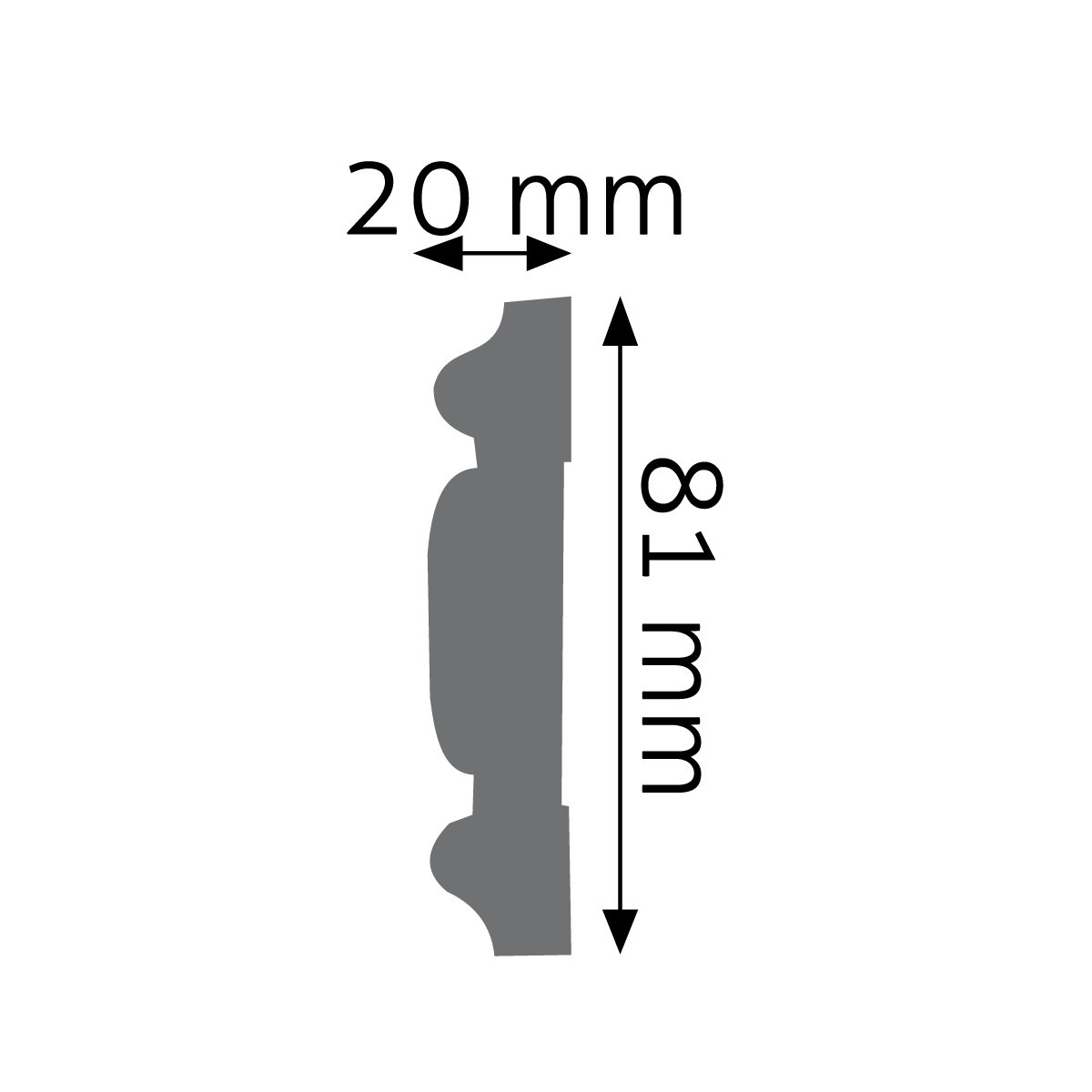 Listwa ścienna zdobiona Creativa LNZ-03