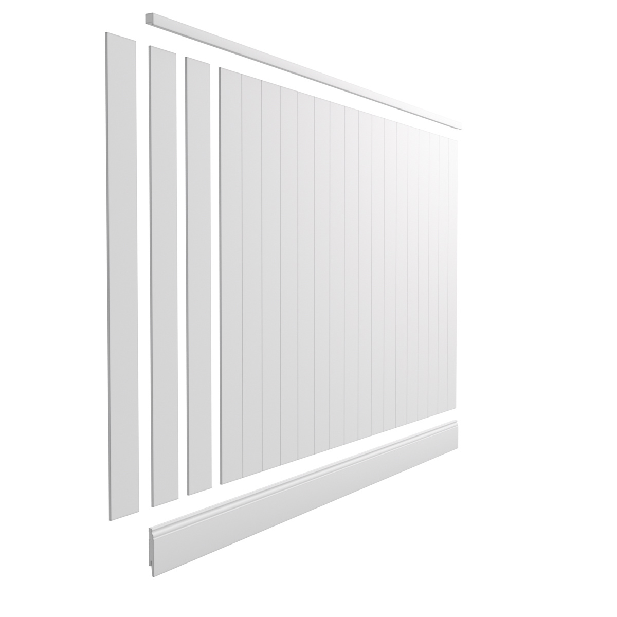 Boazeria ścienna MDF do malowanaia - długość 200 cm / wysokość 114 cm (zestaw Plano LED / Elegant / Estilo)