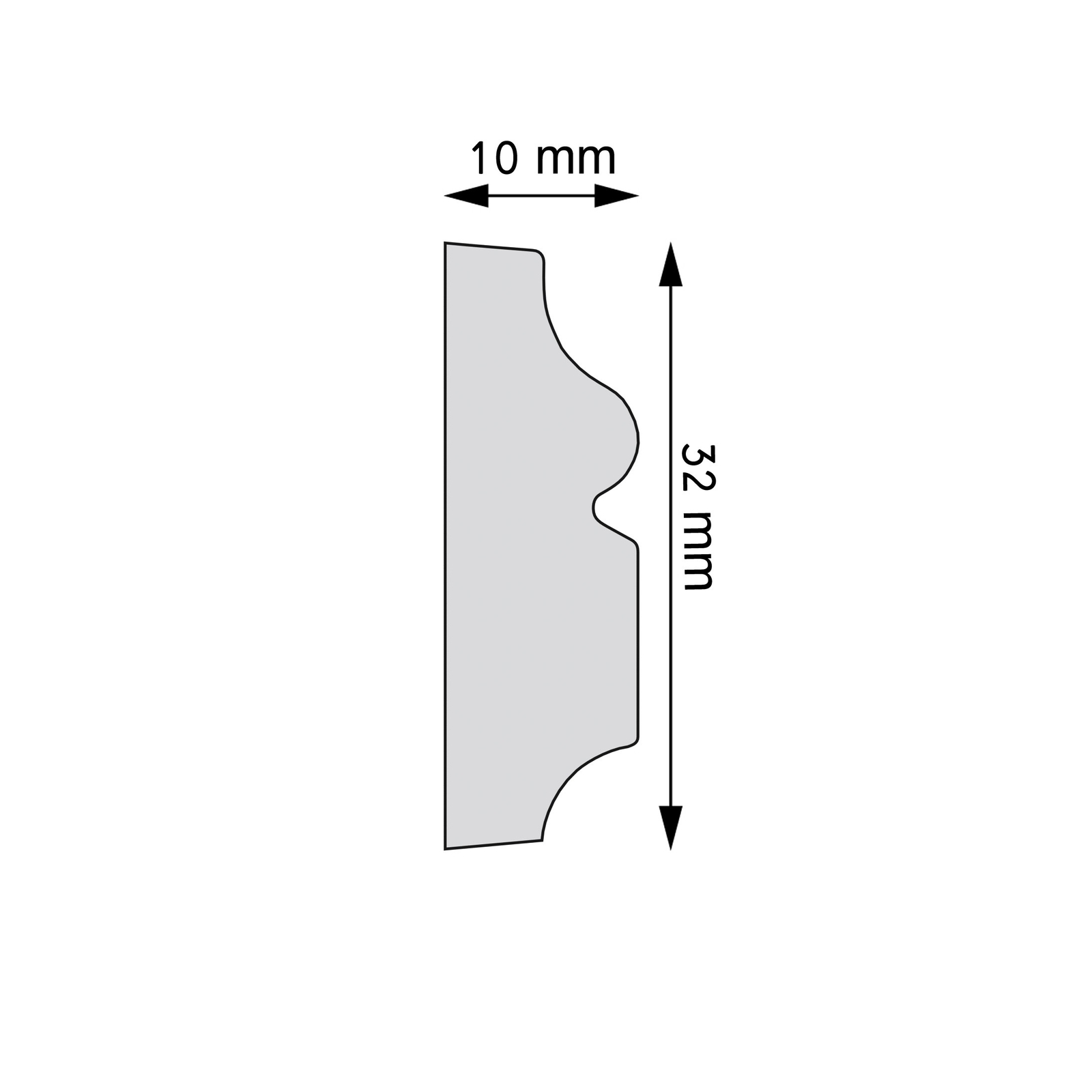 Listwa ozdobna gładka Creativa LPC-57