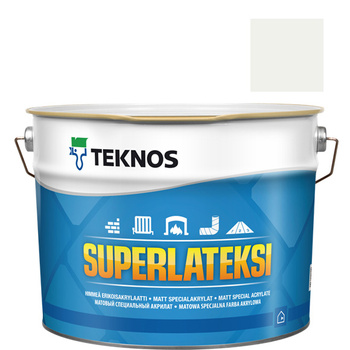 Teknos Superlateksi, matowa farba do boazerii i listew, pojemność 0,9 L, kolor biały RAL9016