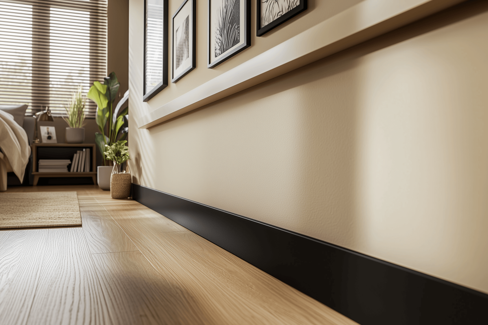 Listwa przypodłogowa Premium Floor Durofit PF080B czarna 8 cm