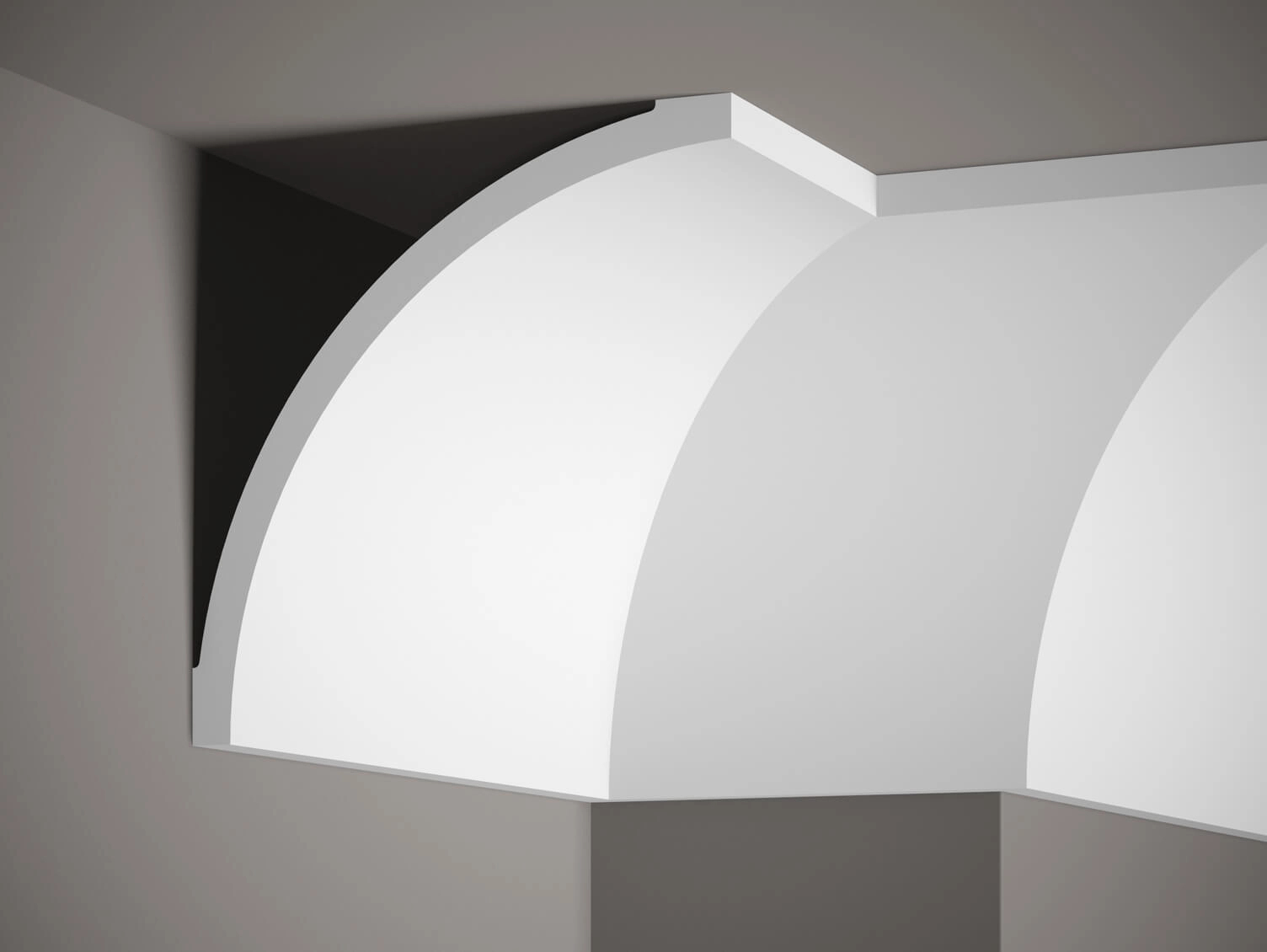 Listwa przysufitowa MDB155 biała wym. 200 x 21.6 x 21.6 cm, z ProFoam