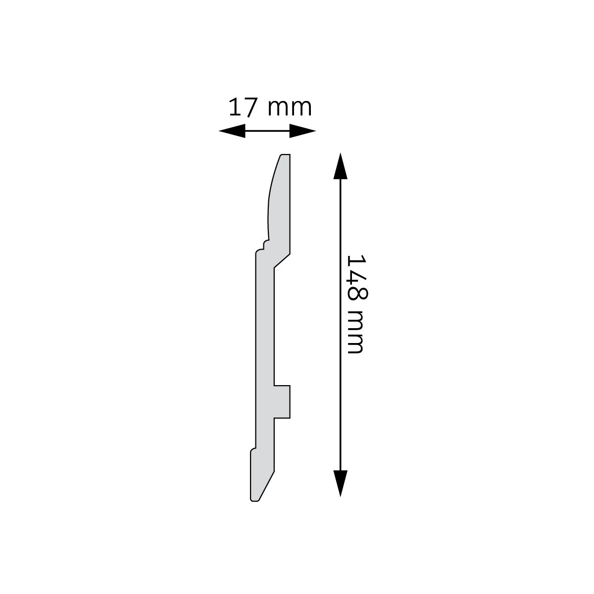 Listwa przypodłogowa, cokół Creativa LPC-25 244cm