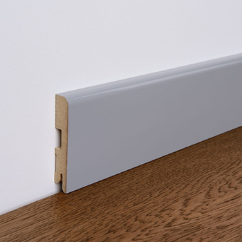 PRÓBKA 20 CM - Listwa przypodłogowa MDF lakierowana UV, szara RAL7042 - FOGE LB1 - 8cm
