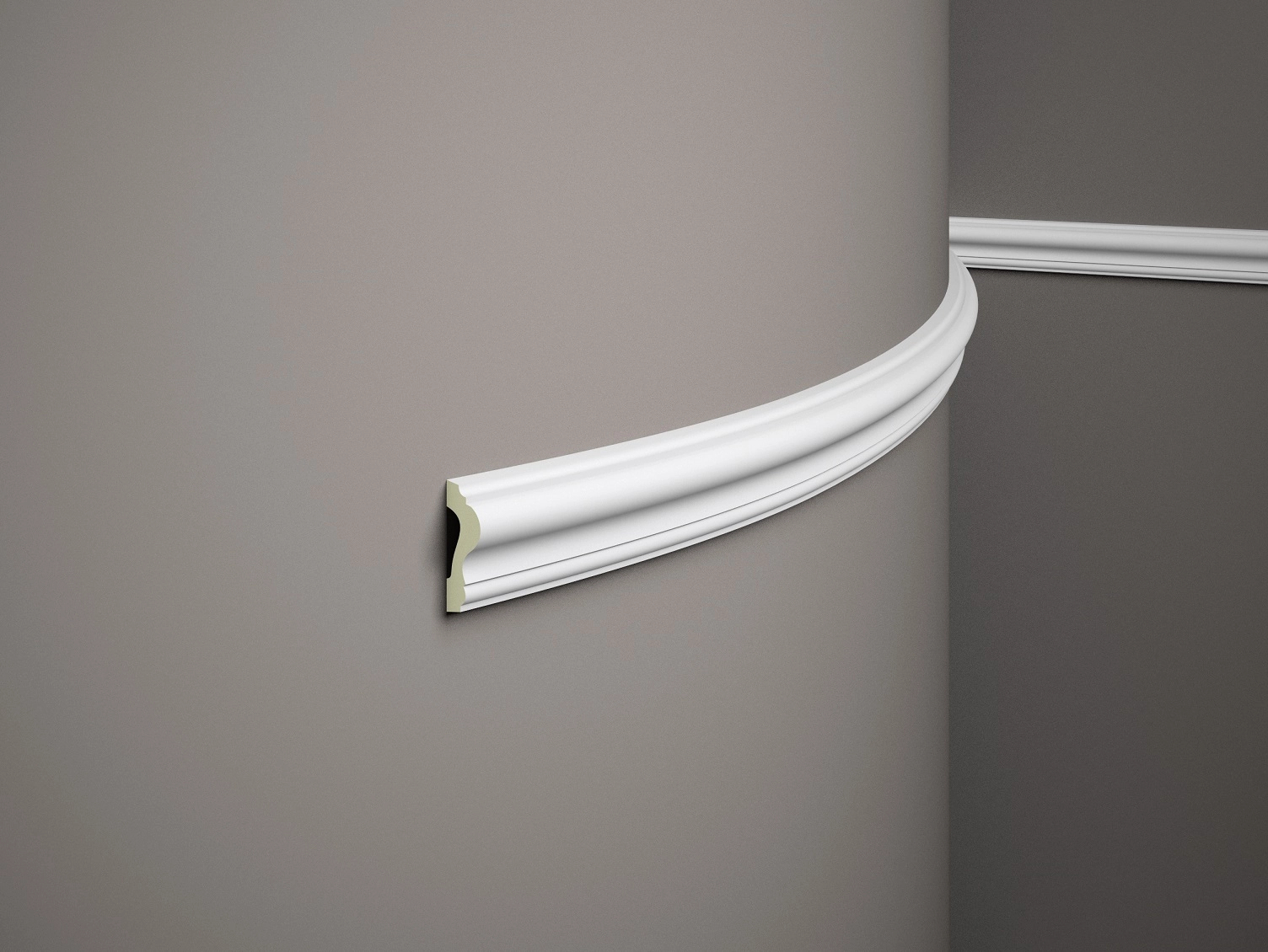 Listwa ścienne elastyczna MDD346F biała o wym. 200 x 2.3 x 6.1 cm, z Flexu