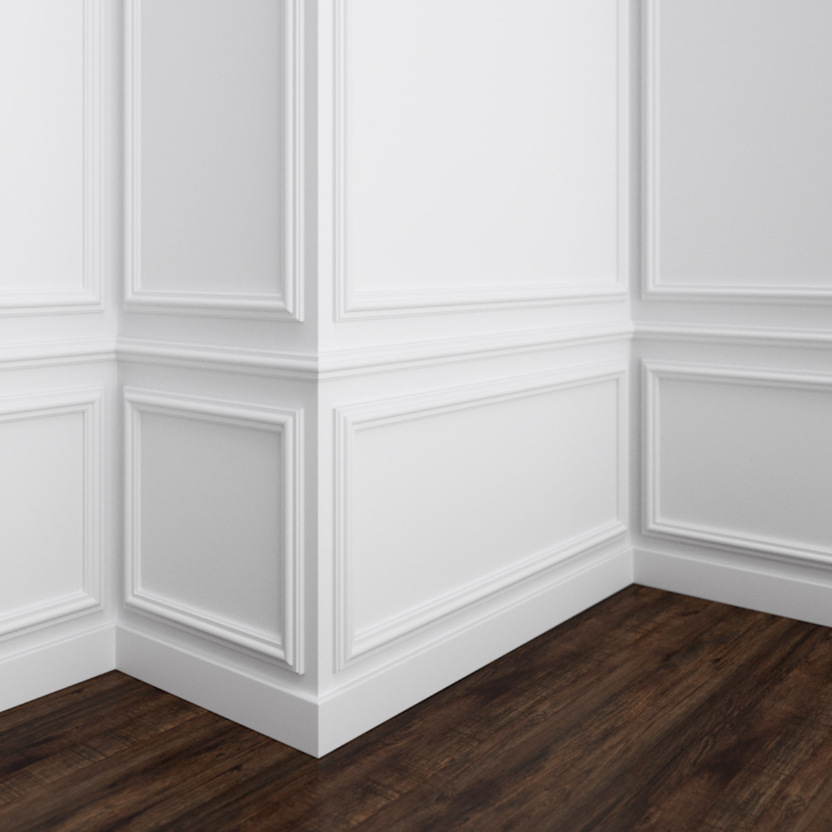 Próbka 20 cm - Listwa ścienna dekoracyjna MDF biała 4 cm