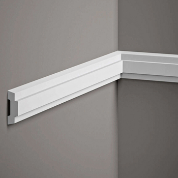 Listwa ścienna biała MD317 wym. 200 x 1.5 x 4.5 cm, z PolyForce