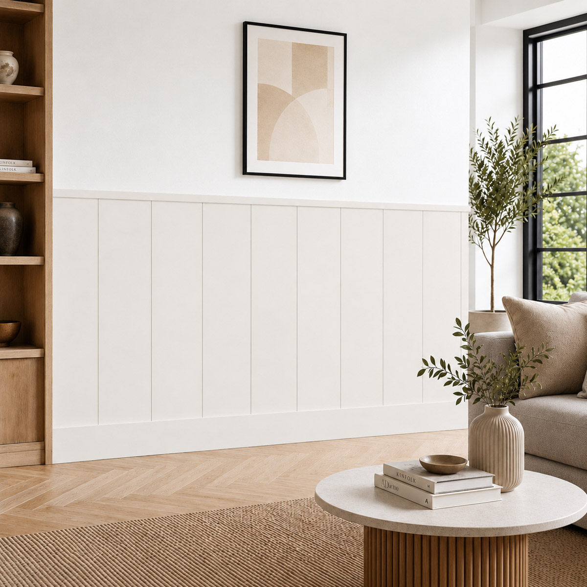 Boazeria ścienna LOFT do malowania - długość 200 cm, wysokość 114,5 cm + Farba Kaszmir