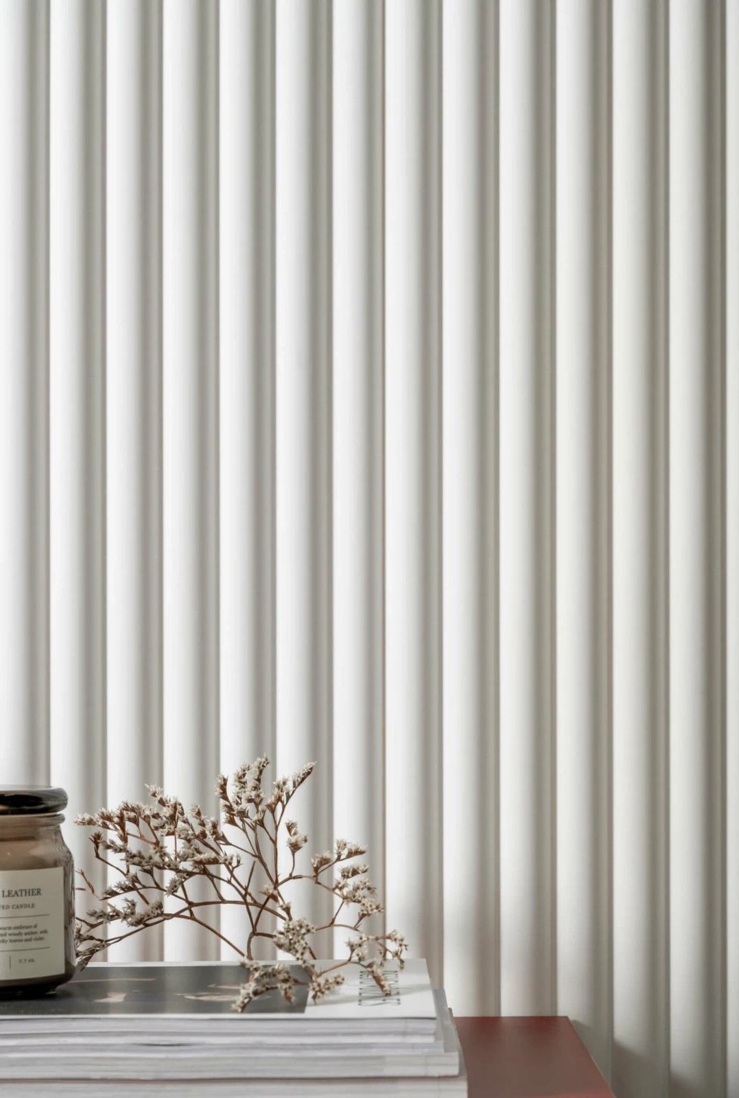 Panel ścienny WP001TP Duna biały RAL 9003, wym. 200 x 1.32 x 24.7 cm, z Polyforce