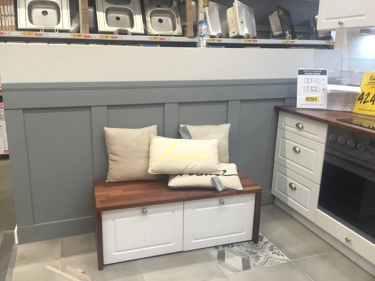 Lakierowana boazeria angielska PRIME-1, zestaw listew boazeryjnych MDF - wymiary 200 x 127 cm