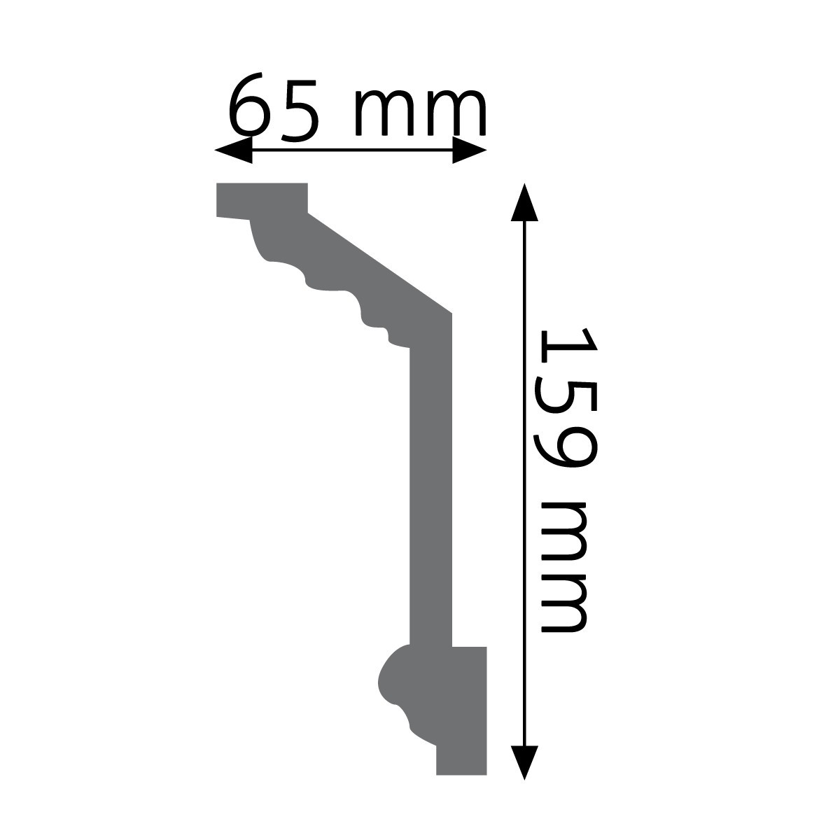 Listwa sufitowa zdobiona Creativa LGZ-08, wym. 15.9 x 6.5 x 240 cm