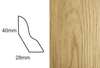 Listwa przypodłogowa fornirowana lakierowana LP50 (240 cm x 4 cm x 2,8 cm) dąb