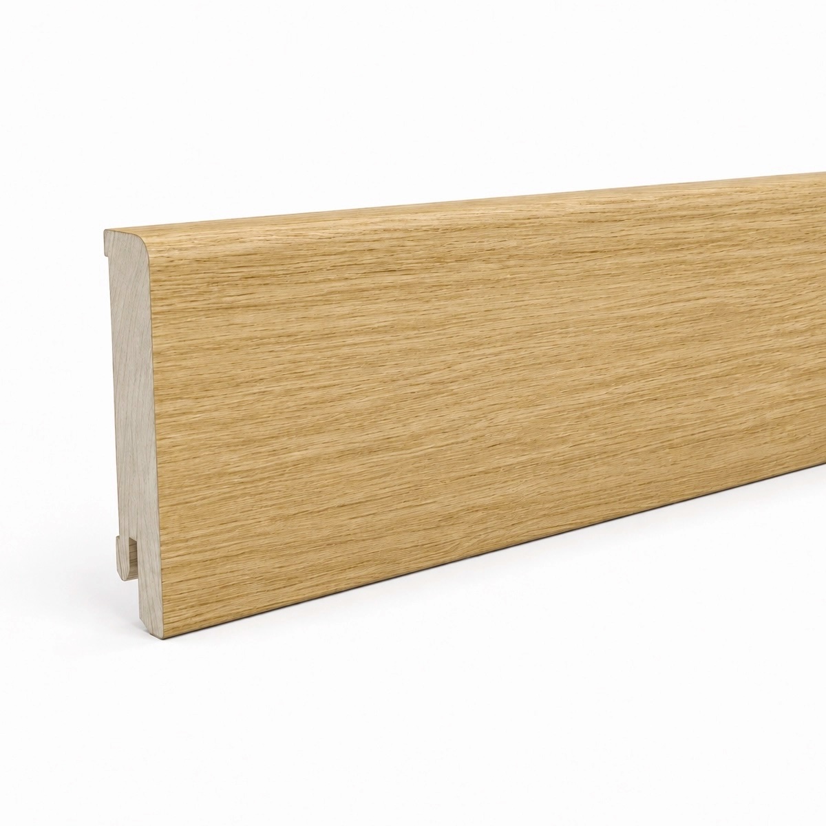 Listwa przypodłogowa drewniana 80x18 mm - dąb europejski lakierowany