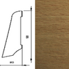 Drewniana listwa przypodłogowa lakierowana 58/20  (240 cm x 5,8 cm x 2 cm) Buk Jasny