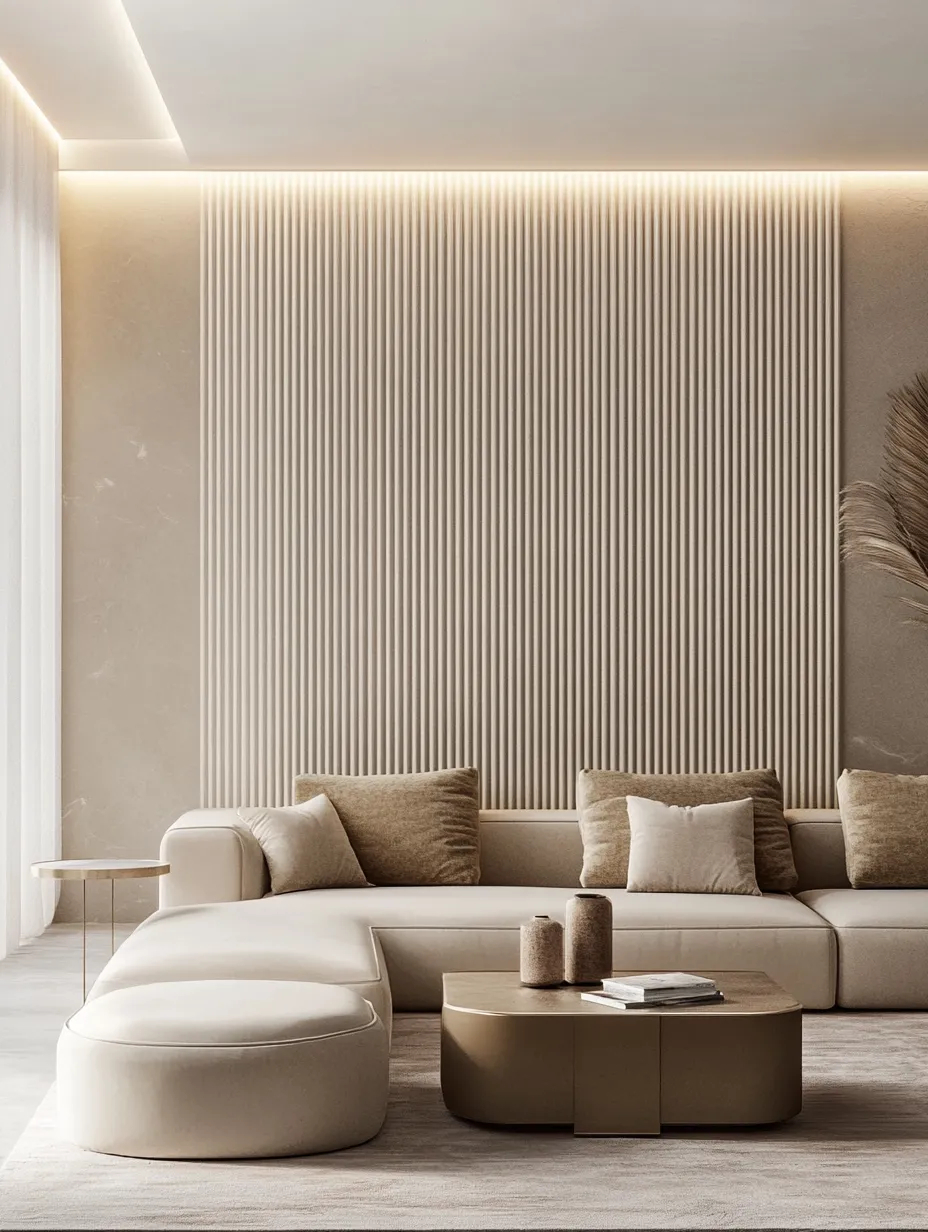 Panel ścienny WP001T Duna biały wym. 200 x 1.32 x 24.7 cm, z PolyForce