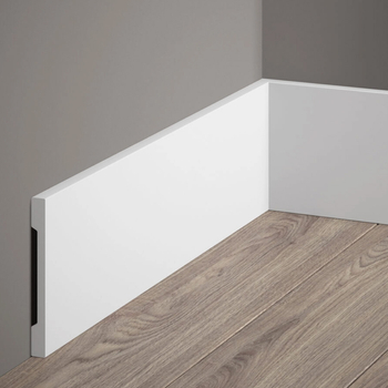 Listwa przypodłogowa MD013 biała wym. 200 x 1 x 10 cm, z poliuretanu PolyForce