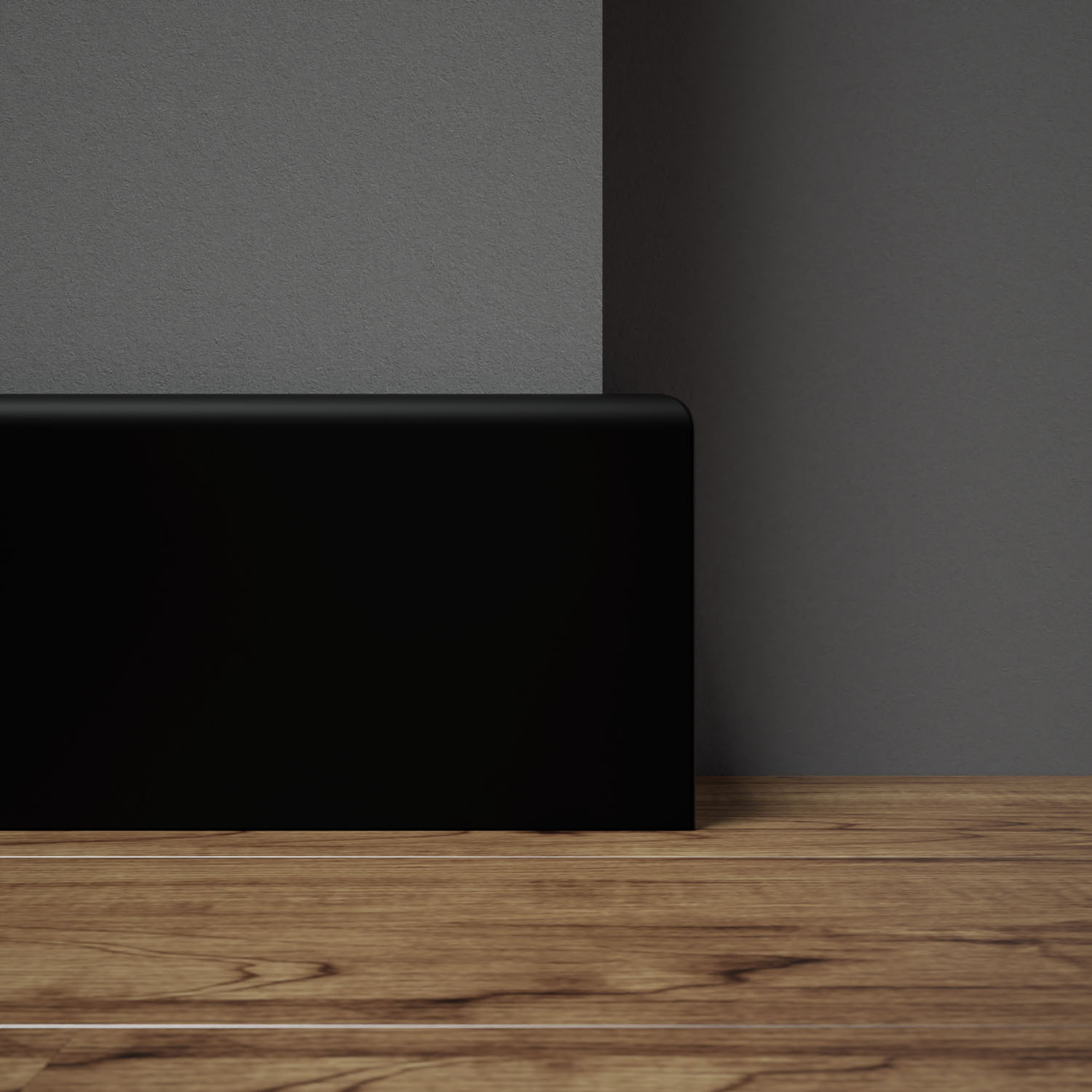 PRÓBKA 20 CM - Listwa przypodłogowa MDF lakierowana czarna RAL 9005 - FOGE - LB1 8cm