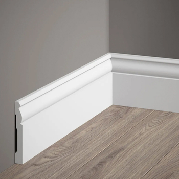 Listwa przypodłogowa MD094P biała RAL 9003 wym. 200 x 1.2 x 9.4 cm, z PolyForce