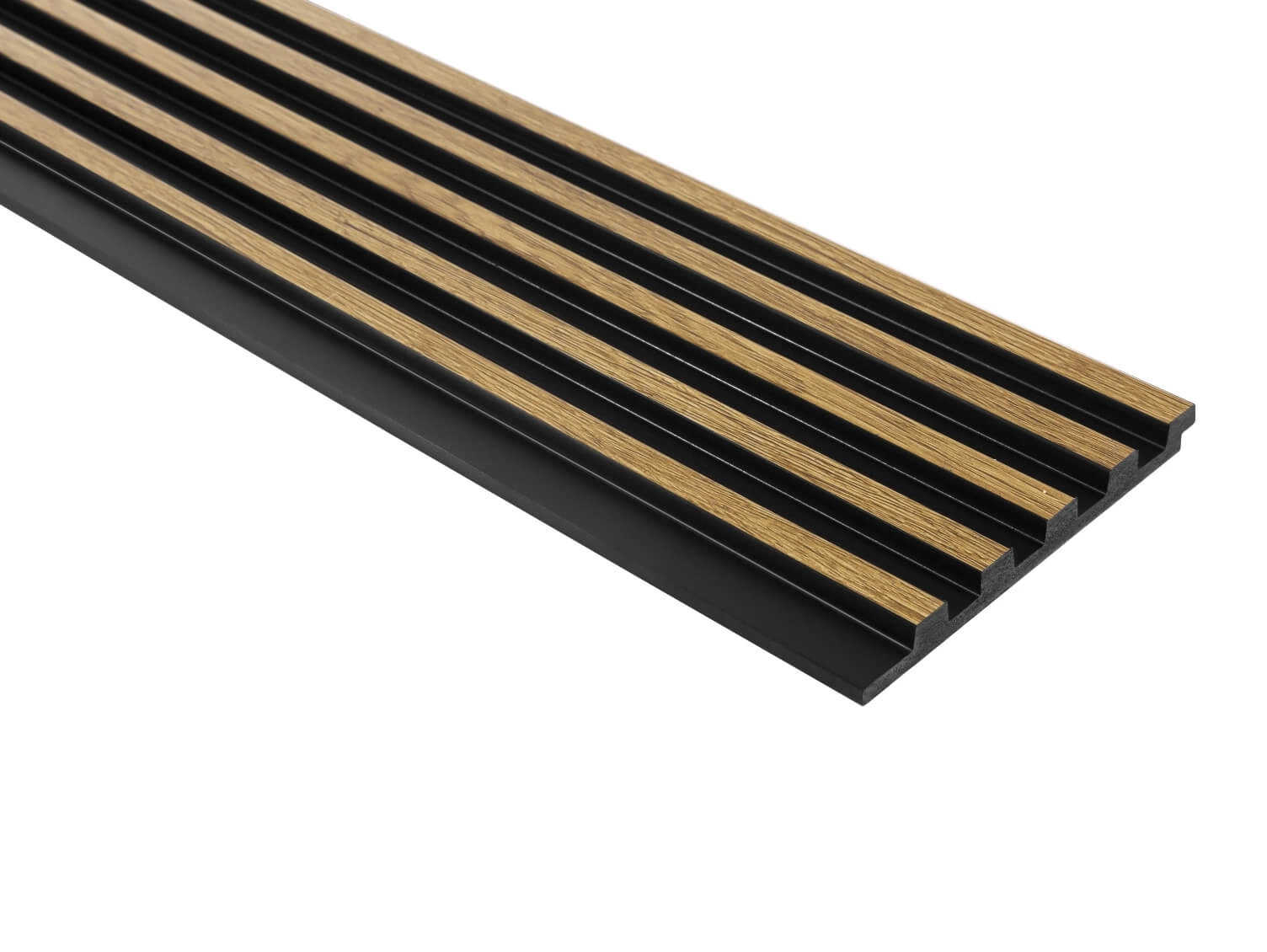 Lamela ścienna L0105 w kolorze naturalny dąb o wymiarach 270 x 1.2 x 12 cm, z PolyForce