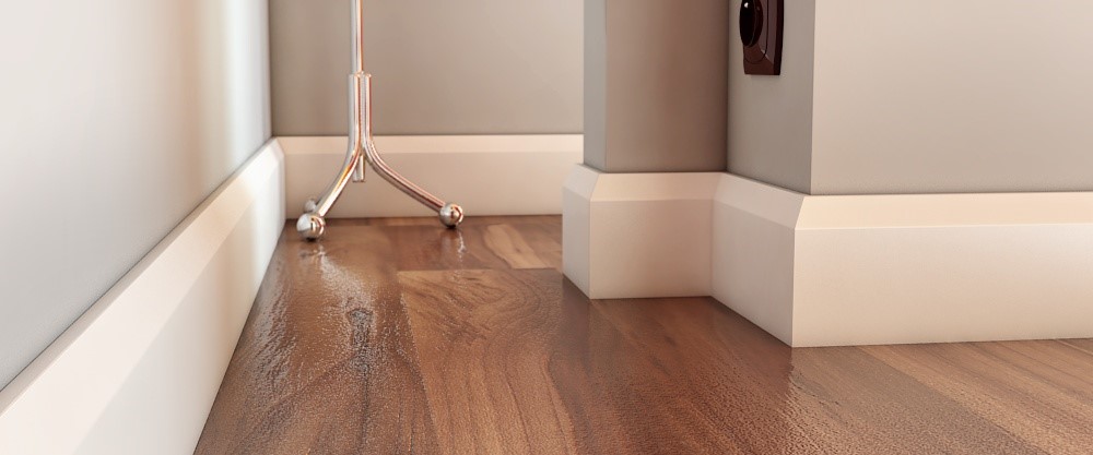 Listwa przypodłogowa MDF PLUS wilgocioodporna lakierowana półmat biała RS (262 cm x 10 cm x 1,6 cm)