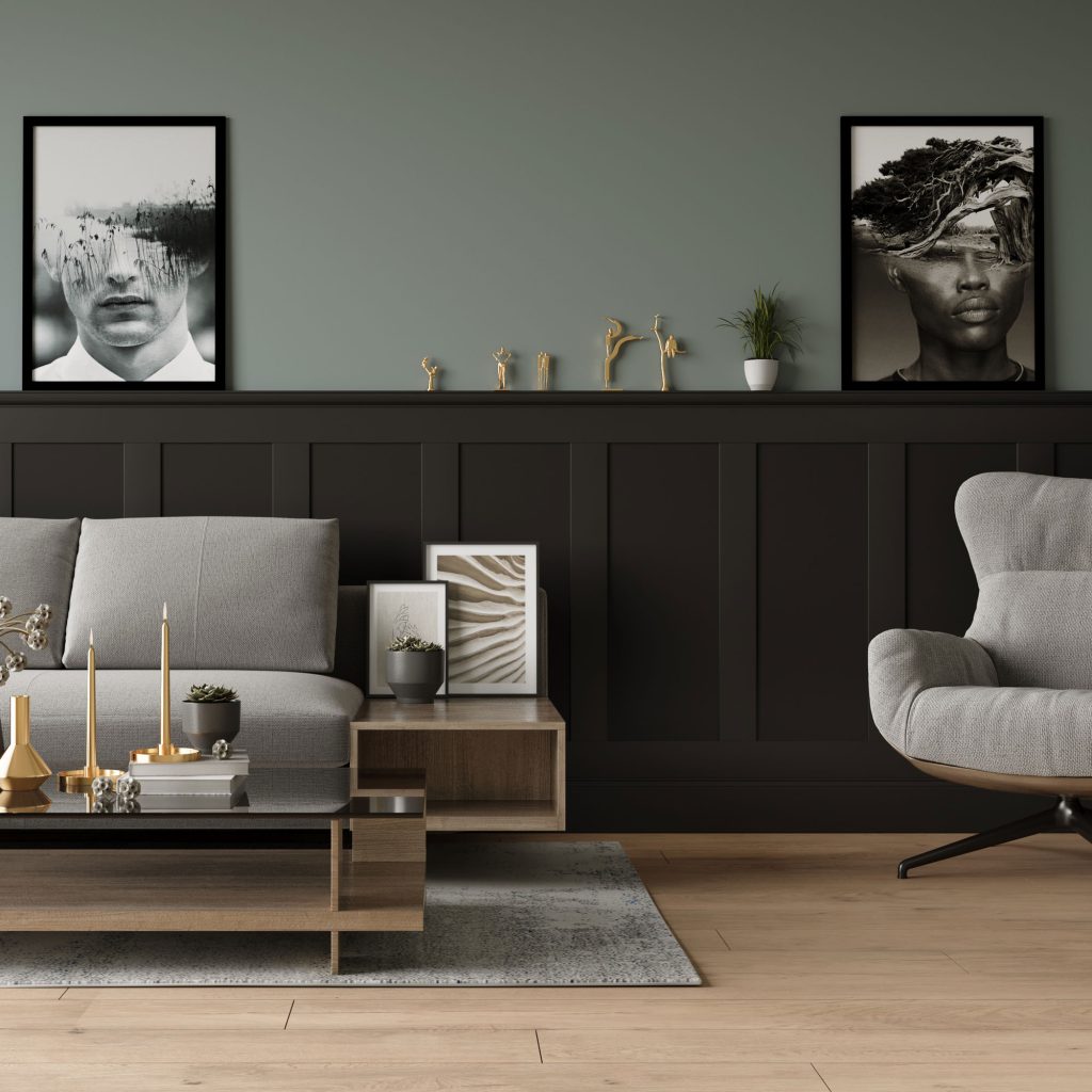 Listwa boazeryjna ELEGANT, boazeria ścienna MDF, do malowania