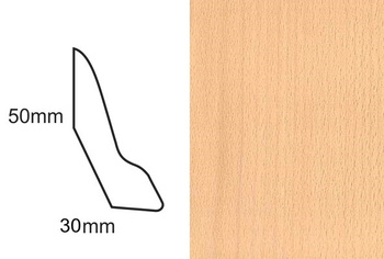 Listwa przypodłogowa fornirowana nielakierowana LP60 (240 cm x 5 cm x 3 cm) buk
