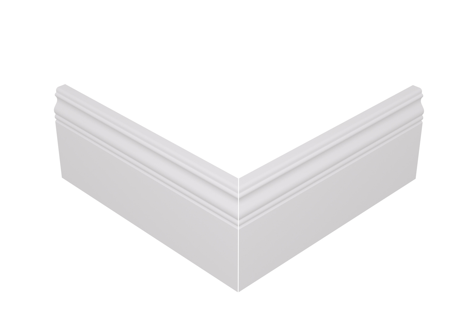 Narożnik zewnętrzny do listwy przypodłogowej lakierowany biały z wodoodporną powłoką ALEXA 12cm