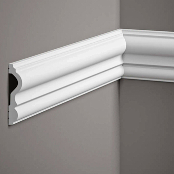 Listwa ścienna biała MD338 wym. 200 x 2.1 x 8 cm, z PolyForce