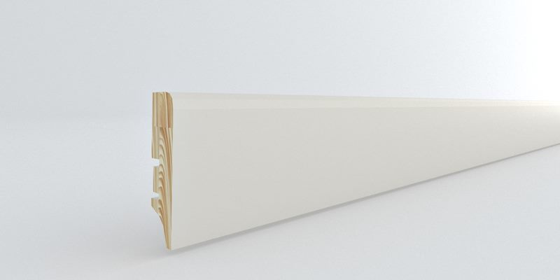Listwa przypodłogowa drewniana lakierowana PW46 (220 cm x 4,6 cm x 1,6 cm) iglaste