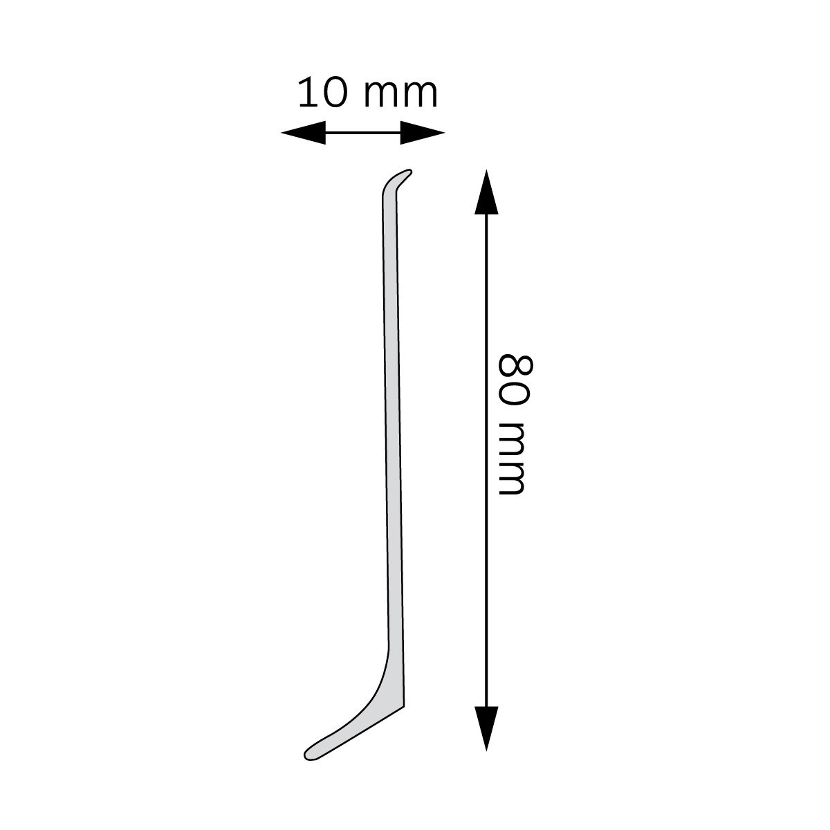 Listwa przypodłogowa aluminiowa, cokół Creativa LP80 250cm