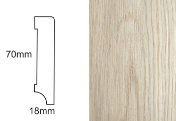 Listwa przypodłogowa fornirowana nielakierowana CP70 R3 (240 cm x 7 cm x 1,8 cm) dąb