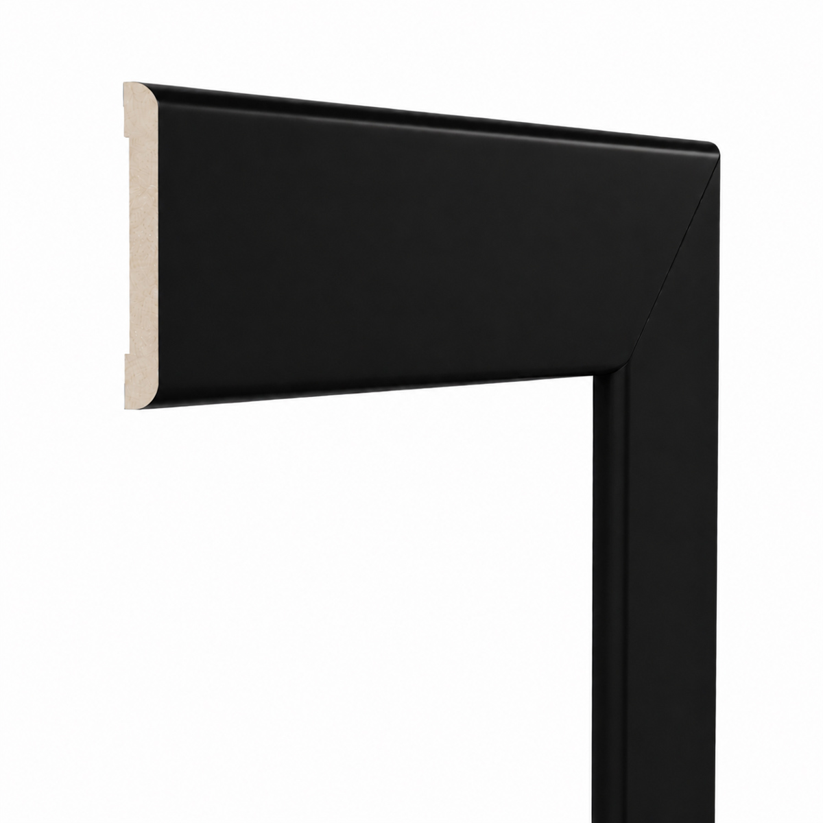 PRÓBKA 20 CM - Opaska drzwiowa MDF czarna maskująca, obramowanie drzwi 6 cm