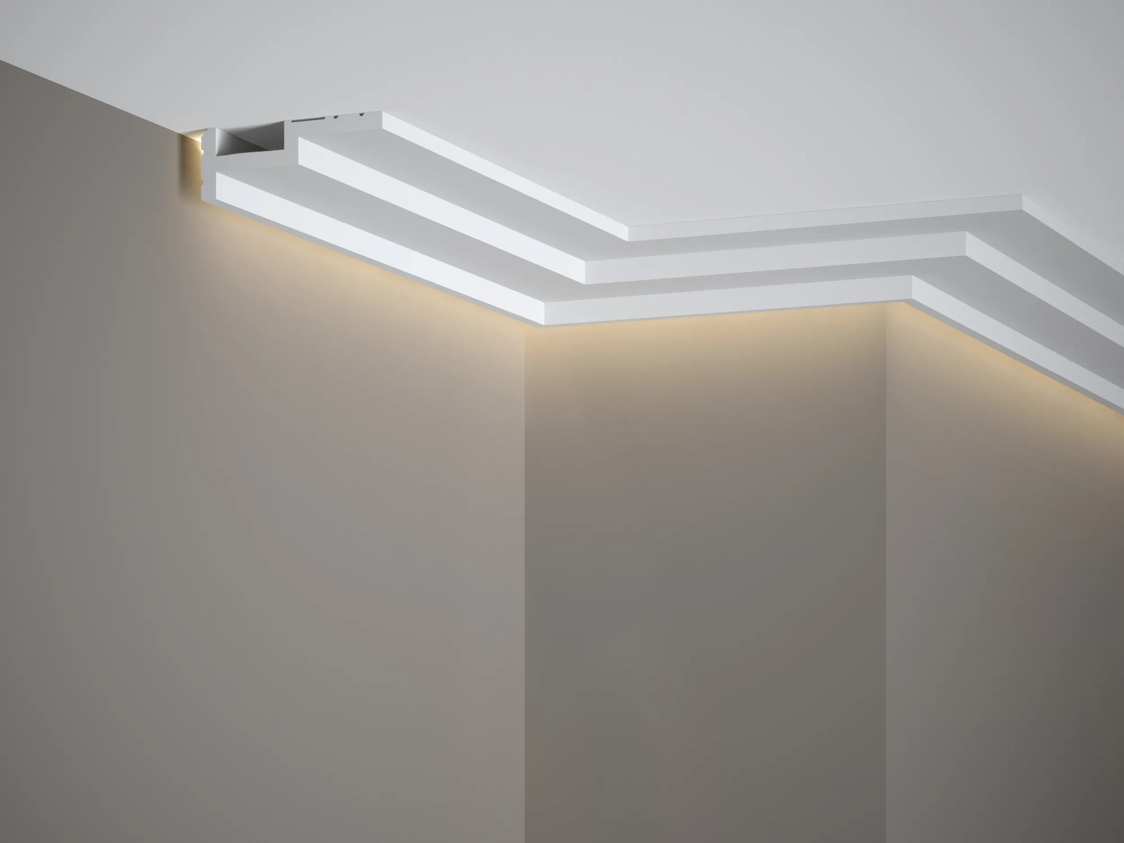 Listwa oświetleniowa QL024 biała wym. 200 x 3 x 8.5 cm, z PolyForce