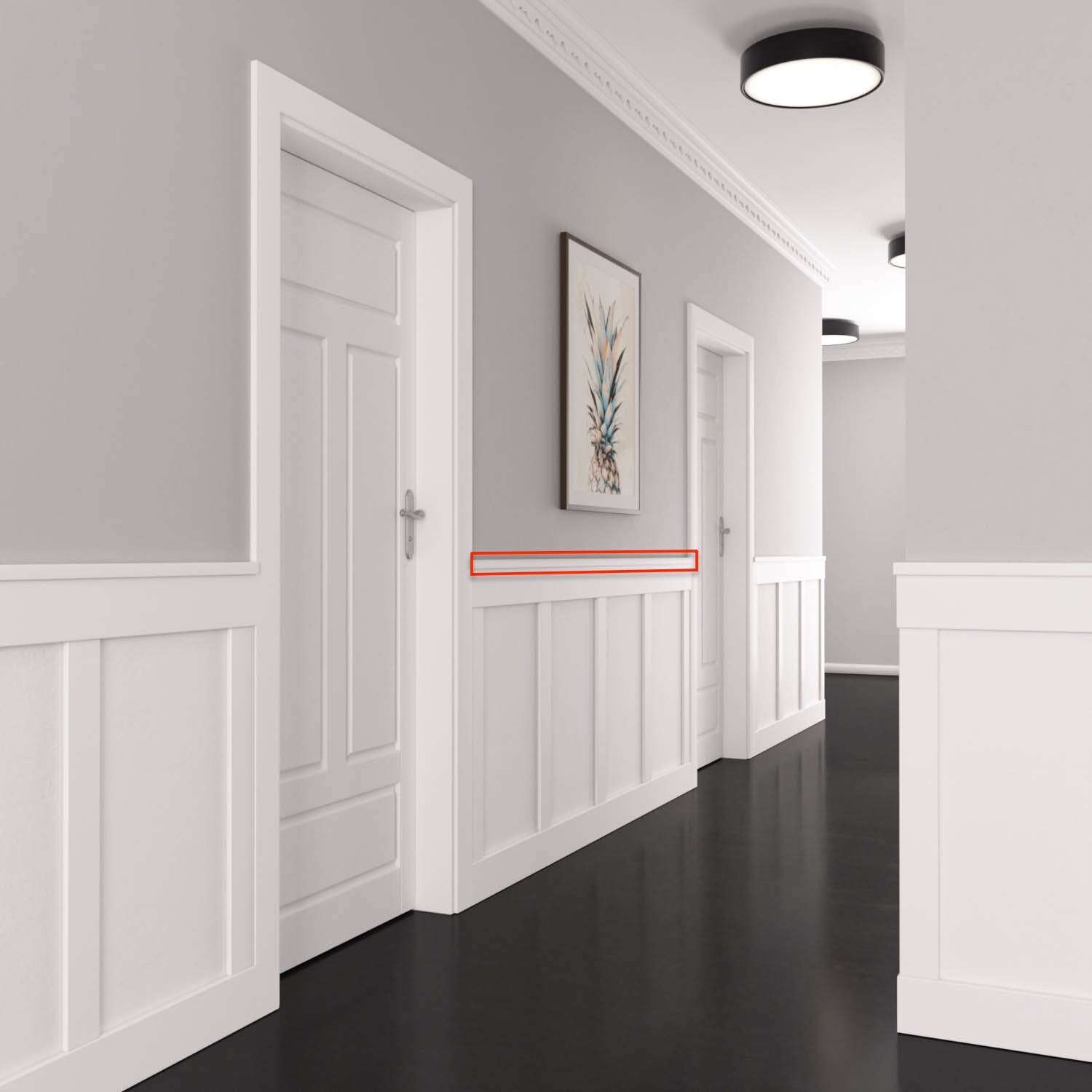 PRÓBKA 20 CM - Wieniec do boazerii angielskiej CLASSIC 2,7 cm