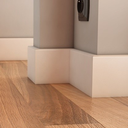 Listwa przypodłogowa MDF Plus biała R3 (262 cm x 12 cm x 1,6 cm) wilgocioodporna