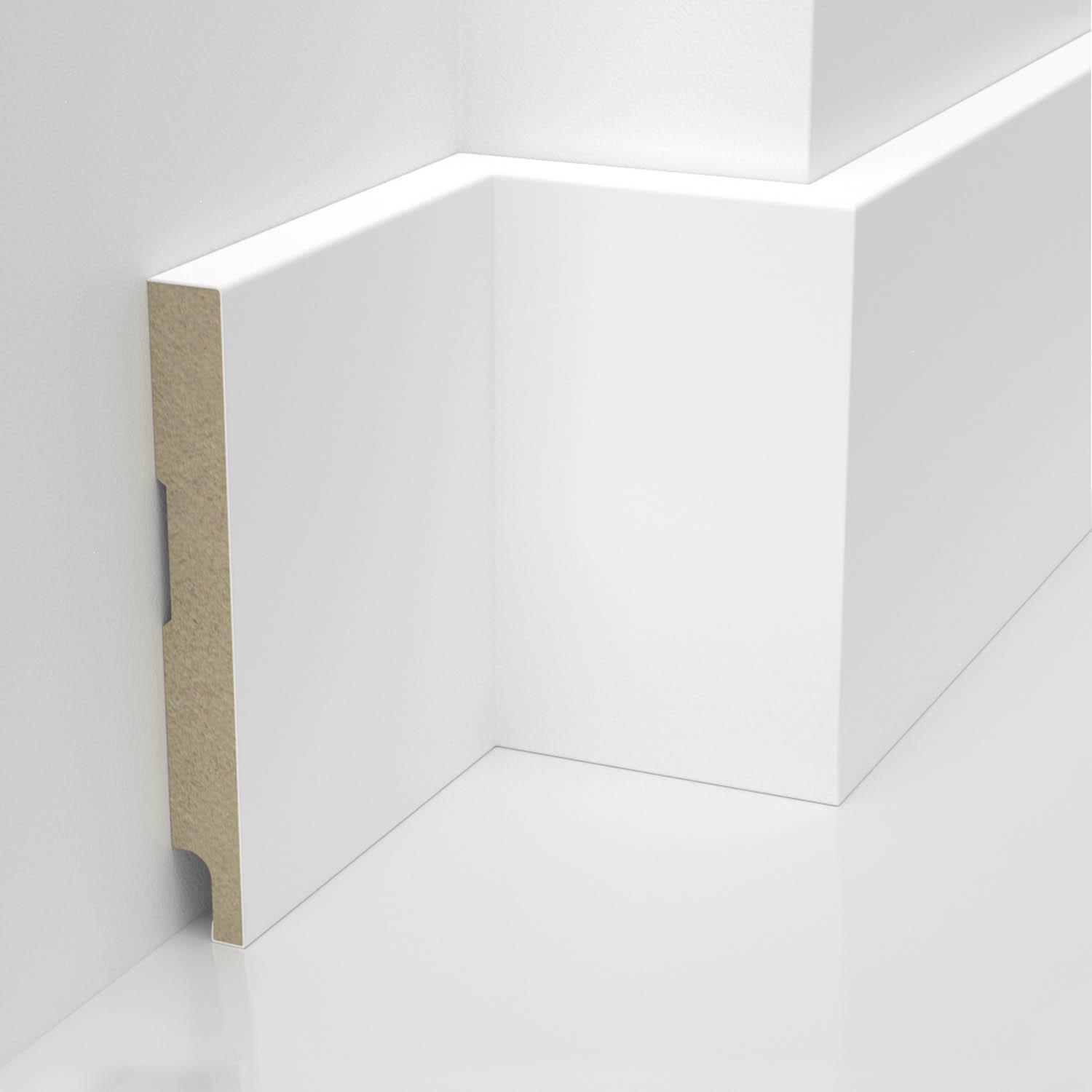 Listwa przypodłogowa MDF lakierowana biała z wodoodporną powłoką PRIMA SLIM 10cm