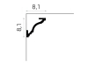 Listwa sufitowa wielofunkcyjna MD213 wym. 200 x 8.1 x 8.1 cm, z PolyForce