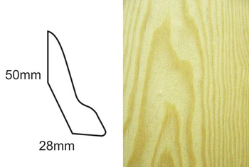 Listwa przypodłogowa fornirowana nielakierowana LP60 Sosna (240 cm x 5 cm x 3 cm)