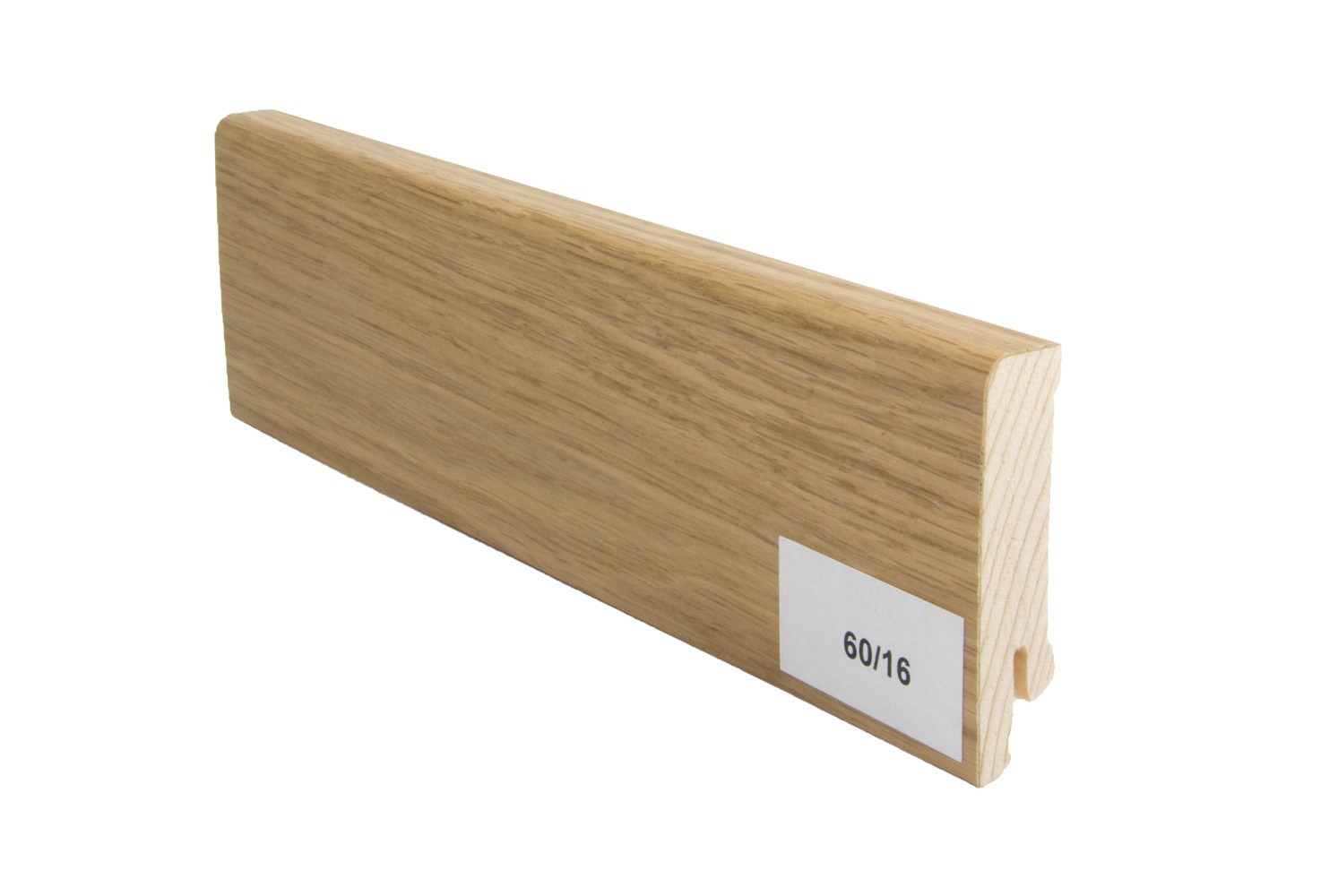 Drewniana listwa przypodłogowa lakierowana 60/16 (240 cm x 6 cm x 1,5 cm) DĄB EUROPEJSKI