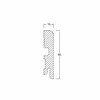 PRÓBKA 20 CM - Listwa przypodłogowa MDF FOGE LB1 - 80 kaszmir mat lakierowana
