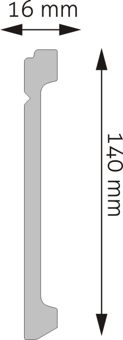 Listwa przypodłogowa, cokół Creativa LPC-30 244cm