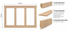 Boazeria ścienna FRAME MDF surowa do malowania - długość 207 cm, wysokość 128 cm