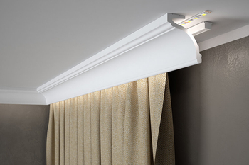Maskownica karnisza Mardom Decor MD161 biała wym. 200 x 9.2 x 8.3 cm, z PolyForce
