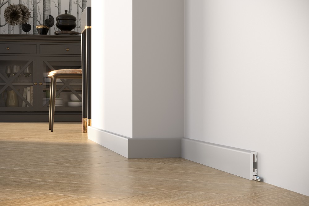 PRÓBKA 20 cm - Listwa przypodłogowa Premium Floor Durofit PF060G szara 6 cm