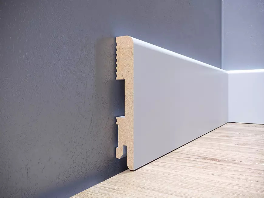 Listwa przypodłogowa MDF lakierowana biała FOGE LB1 - 10cm